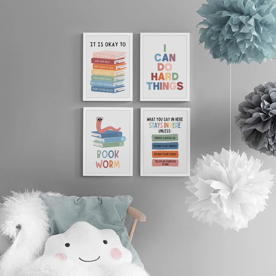 Kids Education Motivation - مقتطفات من كتب التربية الإنجليزية، ملصقات